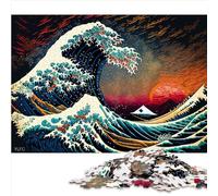 Grande Vague au Large de Kanagawa - Puzzle en Bois de 1000 Pièces pour Adultes et Enfants à Partir de 14 Ans - Jeu Stimulant (50x75 cm)