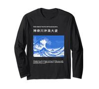 Grande Vague Bleue de Hokusai au Large de Kanagawa PAPL047 Manche Longue