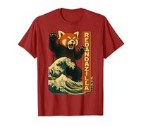 Grande Vague de Pandazilla Rouge T-Shirt
