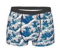 Grande Vague Océan De Kanagawa Homme sous-Vêtements Fitted Trunks Doux Boxers pour Loisirs Usage Quotidien Travail L