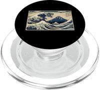 Grande Vague Ukiyo-e Japonaise Traditionnelle Dinosaure T-Rex PopSockets PopGrip pour MagSafe