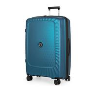 Grande valise de voyage légère à roulettes XL Trolley avec extension, 4 roulettes doubles, coque rigide robuste en PP, 23 kg de bagages, valise d'enregistrement 158 cm, TSA,bleu royal