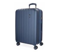 Grande valise Movom en bois rigide marine -49x70x28cm