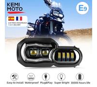 Grande vente! Phares approuvés e-mark pour BMW F650GS F700GS F800GS ADV F800R, ensemble complet de phares LED pour motos E24 HeadLight