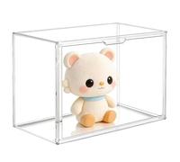 Grande Vitrine Transparente en Acrylique, 36*27*22cm Boîtes de Rangement avec Fermeture Magnétique, Vitrine Empilable et Anti-Poussière pour Casques, Figurines, Livres, Cosmétiques, Chaussures, Sacs à