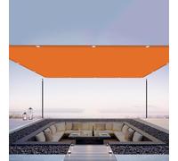 Grande voile d'ombrage imperméable et anti-UV pour extérieur avec œillets et cordon de fixation, parfait pour terrasse, arrière-cour et piscine, orange 600 x 680 cm