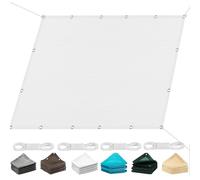 Grande voile d'ombrage rectangulaire - 320 x 540 cm - Respirante - Protection UV - Pour jardin, terrasse, balcon - Imperméable - Blanc