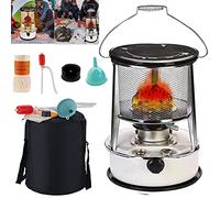 Grandeals Poêle à pétrole 9000 BTU/H pour intérieur, Chauffage de poêle à pétrole avec Protection Contre Les Chutes, Chauffage Mobile sans électricité à l'intérieur, Puissance de feu réglable