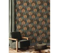 Grandeco Life Papier peint en vinyle de qualité supérieure pour chambre à coucher, cuisine, salle à manger avec motif tropical, lavable, amovible, écologique, fabriqué en Belgique, 53 cm x 10 m,