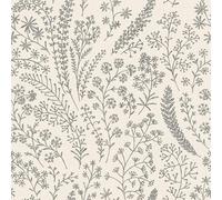 Grandeco Life Papier peint en vinyle de qualité supérieure pour chambre à coucher, cuisine, salle à manger, motif herbier, lavable, amovible, écologique, fièrement fabriqué en Belgique, 53 cm x 10 m