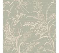 Grandeco Papier peint illustré botanique des prairies, parfait pour les salons, les chambres, les couloirs dans un vert sauge doux (A82401)