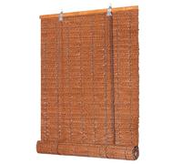 Grandekor Store Enrouleur Occultant Bambou Artificiel PE Résistant Extérieur pour Terrasse Véranda Pergola Porte & Fenêtre, 80x160cm, Chocolat