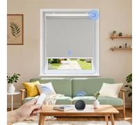 Grandekor Store Enrouleur Occultant sans Perçage Électrique 60x100cm | Gris Opaque Thermique Anti-Chaleur Protection Solaire à Piles avec Moteur & Télécommande Installation Facile pour Fenêtre
