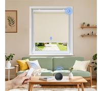 Grandekor Stores Enrouleur Occultant Électriques Isolant Thermique Opaque, Store Occultant avec Moteur & Télécommande, avec ou sans Perçage, 90l x 110L cm, Crème
