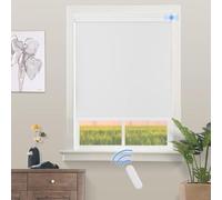 Grandekor Stores Enrouleur Occultant Électriques Isolant Thermique Opaque, Store Occultant avec Moteur & Télécommande, avec ou sans Perçage, 80l x 130L cm, Blanc