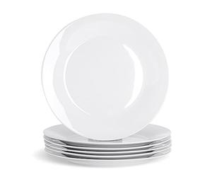 Grandes assiettes cer s blanches - 268 mm (10,5 pouces) - Boîte de 12