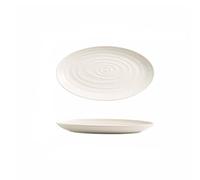 Grandes Assiettes Modernes Assiette blanche en céramique for poisson cuit à la vapeur, plat principal, ovale, dessert, gâteau, vaisselle de restaurant, cuisine domestique Assiettes Empilables