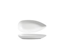 Grandes Assiettes Modernes Assiette ovale en céramique blanche pure de 12 pouces for la maison, simple, for apéritif, salade, feuille, forme spéciale, hôtel Assiettes Empilables