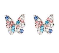 Grandes boucles d'oreilles avec pierre de naissance en forme de tête de mort, boucles d'oreilles colorées en forme de tête de mort pour filles