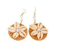 Grandes boucles d'oreilles créoles à pointes géométriques pour les amateurs de mode, boucles d'oreilles décontractées en forme de fleur, taille unique, Comme décrit, Comme décrit.
