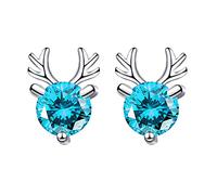 Grandes boucles d'oreilles créoles avec trois boucles d'oreilles de Noël à clip français, taille unique, Cristal, Pas de gemme