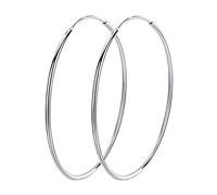 Grandes boucles d'oreilles créoles de 90 mm en argent sterling S925 pour femmes et filles, Argent sterling