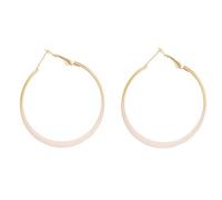 Grandes boucles d'oreilles créoles en émail blanc boucles d'oreilles créoles de couleur exagérées Trendy Party Brincos Bijoux cadeaux de Noël