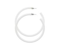 Grandes boucles d'oreilles créoles épaisses rétro années 80 pour femme - Accessoire de fête tendance, Extra Large, Plastique, Pas de gemme