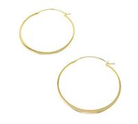 Grandes boucles d'oreilles créoles pour femme dans un coffret cadeau Ø 5 cm Simple et élégant (doré), diameter 5 cm, Argent sterling Or rose