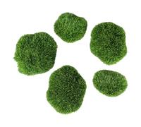 Grandes boules de mousse - Plante vivante pour aquarium | 5 x décorations de table artificielles pour aquarium | Boules de mousse artificielles, décoration d'aquarium pour décoration d'intérieur