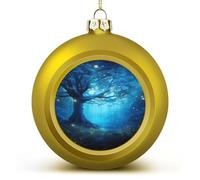 Grandes boules de Noël 2025 incassables et incassables pour sapin de Noël, décoration de Noël à suspendre pour sapin de Noël, décoration de vacances (bleu)