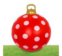 Grandes Boules de Noël | Décoration de Boule Gonflable Extérieur 60 cm | Accessoires Décorations Festives Rouge et Blanc pour Fête | Jardin Intérieur Extérieur Porche Hiver Fête Festival