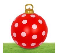 Grandes boules de Noël festives rouges et blanches | Boules décoratives gonflables pour cour, jardin, fête d'hiver, festival, décorations festives, accessoires