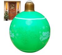 Grandes boules de Noël géantes réutilisables pour l'extérieur | Décoration de Noël gonflable pour fête du Nouvel An, Thanksgiving, fête, bureau, école, arrière-cour, ferme, décoration verte
