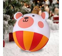 Grandes boules de Noël gonflables : boules de Noël gonflables, 23 pouces, robustes et résistantes aux intempéries, fonction de gonflage facile | Idéal pour la décoration intérieure et extérieure, les