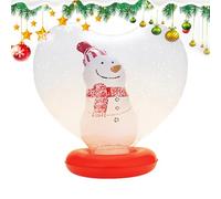Grandes Boules de Noël Gonflables,Décoration de Noël Éclairante en Forme de Cœur,Sphère Gonflable avec Figurine Intérieure et Télécommande | pour Jardin Pelouse Allée Extérieur