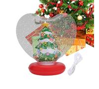Grandes boules de Noël gonflables - Décoration de Noël lumineuse en forme de cœur - Décoration d'intérieur - Pour l'extérieur, jardin, piscine, jardin, terrasse, chemin
