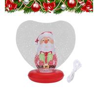 Grandes boules de Noël gonflables en forme de cœur - Décoration de Noël - Figurine à l'intérieur - Boule décorative gonflable - Pour cour, piscine, jardin, pelouse, porche, plage, terrasse,
