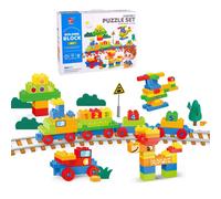 Grandes briques de construction - 180 briques compatibles avec Duplo, Jouets créatifs pour enfants de 3 ans et plus