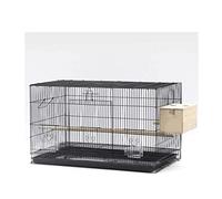 Grandes cages à oiseaux solides de 76,2 cm avec support roulant portable en fer forgé pour la maison et le jardin (ensemble B)