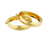 Grandes créoles, bijoux, élégantes boucles d'oreilles rondes surdimensionnées dans des tons or ou argent de qualité supérieure pour un usage quotidien, boucles d'oreilles circulaires simples, Moyen
