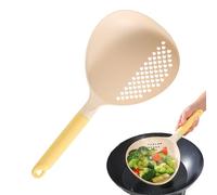 Grandes cuillères pour la cuisine | Louche avec poignée en silicone avec trous - Cuillères à soupe perforées Ustensiles de cuisine - pour égoutter les nouilles, les pâtes, les boulettes, les fruits