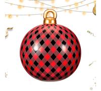 Grandes décorations de Noël gonflables - 61 cm - Boules de décoration géantes et brillantes - Décoration de vacances, décoration d'intérieur ou d'extérieur | Grandes boules de Noël pour décoration