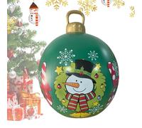 Grandes décorations de Noël gonflables géantes | Boule gonflable de décoration de Noël de 23,6 pouces - Ornements de Noël, décoration, boule de bonhomme de neige pour porte d'entrée, patio