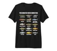 Grandes espèces de Poissons d'eau Douce Monstres de rivière d'eau Douce T-Shirt Haut de Gamme