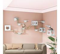 Grandes étagères murales pour chat, étagères et perchoirs pour mur, planche épaisse et élargie, espace étendu, différents styles de bricolage