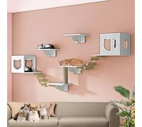 Grandes étagères murales pour chat, étagères et perchoirs pour mur, planche épaisse et élargie, espace étendu, différents styles de bricolage