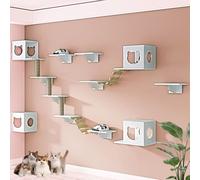 Grandes étagères murales pour chat, étagères et perchoirs pour mur, planche épaisse et élargie, espace étendu, différents styles de bricolage