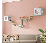 Grandes étagères murales pour chat, étagères et perchoirs pour mur, planche épaisse et élargie, espace étendu, différents styles de bricolage