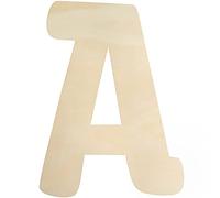 Grandes lettres de l'alphabet en bois brut de 30 cm pour loisirs créatifs, noms d'enfants, lettres de l'alphabet majuscules de 5 mm d'épaisseur, pour décoration de chambre d'enfant, décoration murale